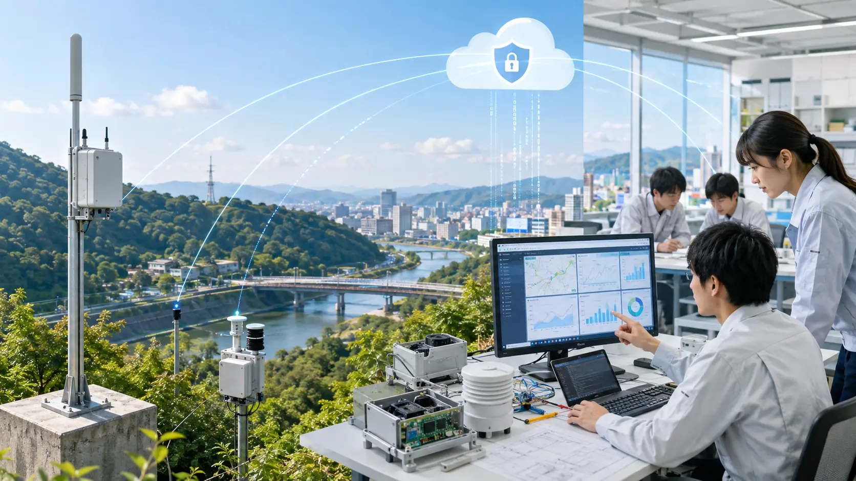 省電力センサー、LTE-M、クラウド、AI分析を一体化したAIoTサービス